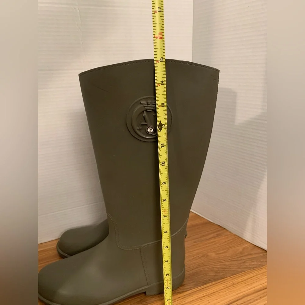 Armani Exchange Tall Rain Boots size 7
